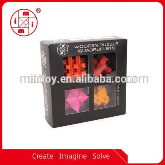 Christmas factory production ICTI certification wooden magic block iq puzzle