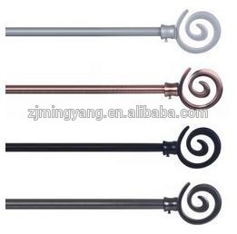 Lavish Home Spiral Finial Modern Curtain Rod Set
