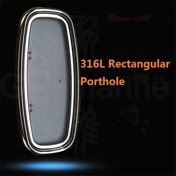 316L Stainless Steel Rectangular Porthole Hatch Window for Marine Boats