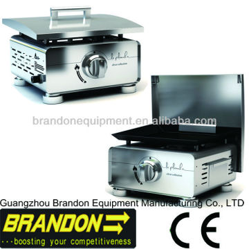 stainless steel gas griddle gas plancha outdoor cooking grill