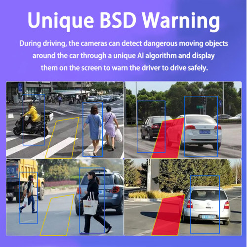 10.1 inch 4 channel vehicle security system BSD