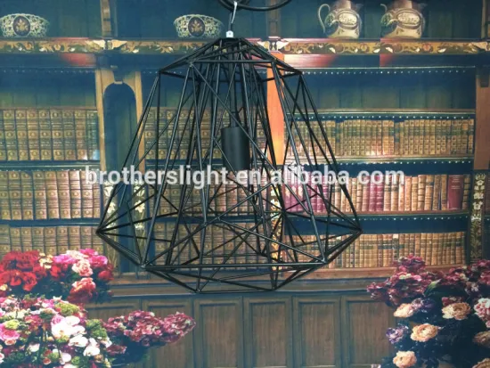 2015 Vintage/antique Material Iron diamond style edison light pendant lamp