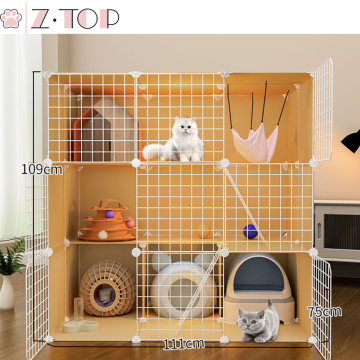 Large Metal Wire Cat Cage for Play and Breeding
