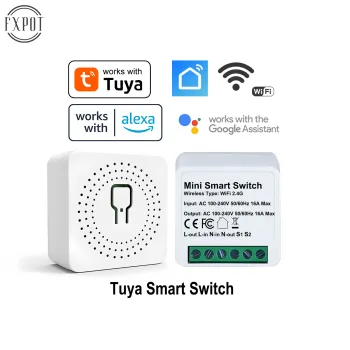 6 Gang 16A 240V Smart Switch with Alexa Voice Control and Remote Operation - Tuya Mini Electric Switch