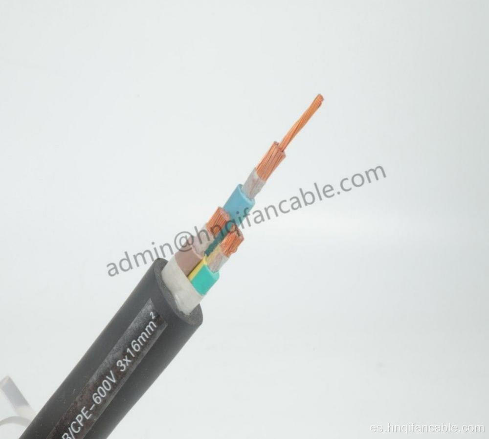 Cable aislado de goma 4 × 0.75 mm2