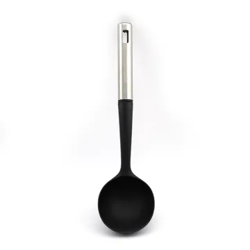 Stainless Steel Soup Ladle with Nylon Spoon: Durable and Practical Kitchen Utensil