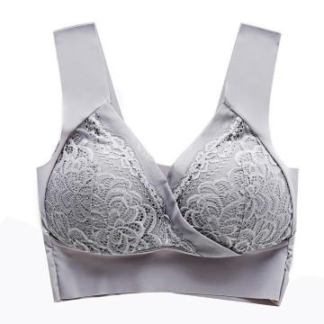 High-Grade Wireless Seamless Push-Up Underwear Lace Bra for Plus Size Women