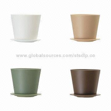 Flower Pots, Made of Plastic Material, Sized 122.5*122.5*111mm