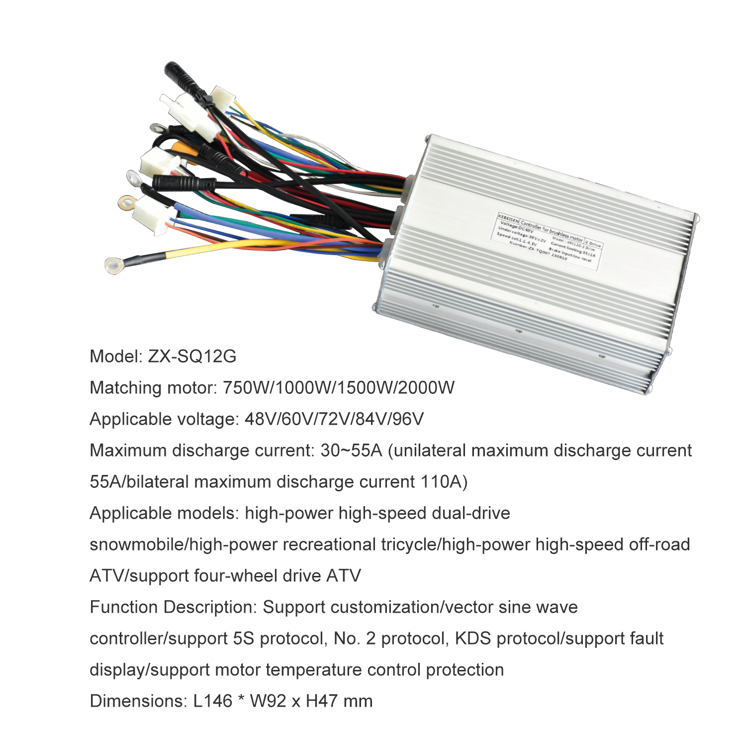 Electric Bike Controller 750W 2000W 48V 96V China Manufacturers