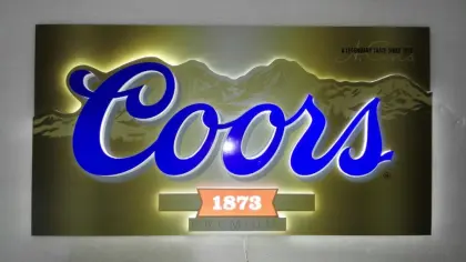 COORS metal light sign