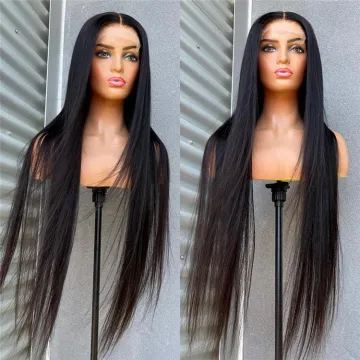 Women raw virgin hair lace front wigs 100% human hair pre plucked HD wig vendor wholesale 40 inch real human hair wig