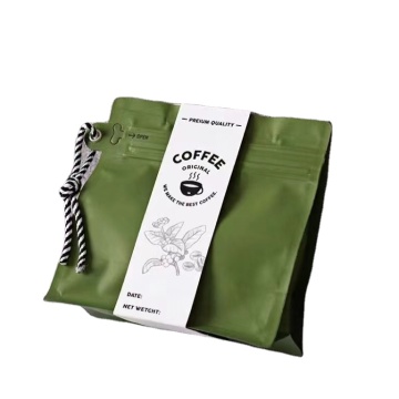 Stand up Zipper Square Flat Bottom coffee Pouch