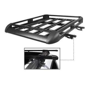 Universal 4x4 Aluminium Cargo Carrier Basket for Jeep Bikes and Luggage Roof Rack