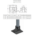 Black post base bracket for aluminum profile