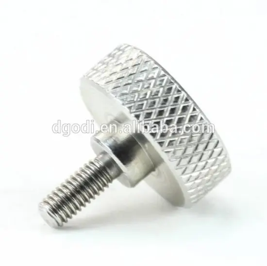 High quality pcb grip thumb screw chrome plated brass knurled screws