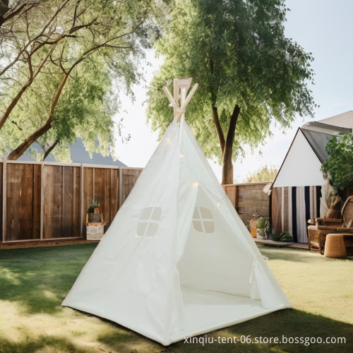 Wind Valley Kids' Canvas & Aluminum Tepee Tent for Glamping and Beach Camping