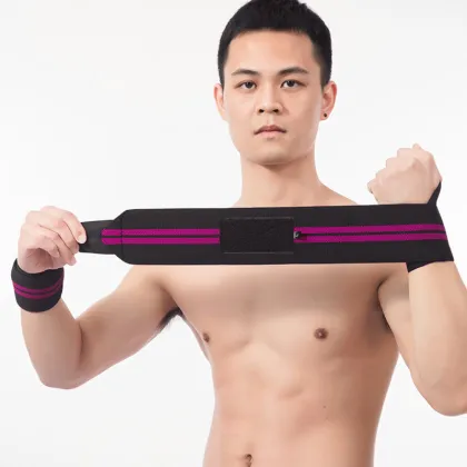 Custom Weight Lifting Wrist Wraps Support Gym Wristbands with Thumb