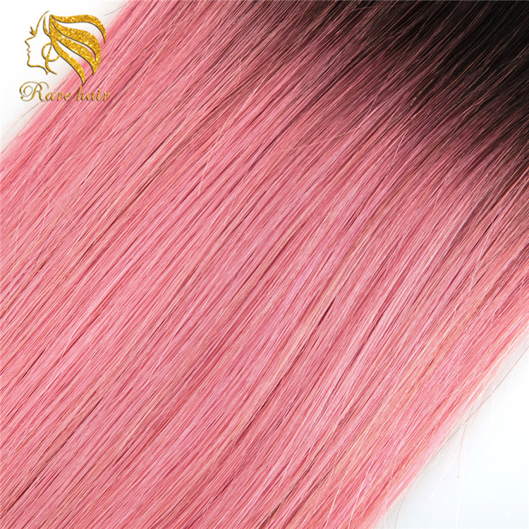 Light Pink Human Hair Weave Bundles Ombre Pink Hair Original Brazilian Platinum Pink Color Hair Extensions