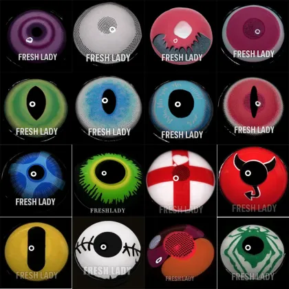 Liangguo Fresh Lady Green Snake Eye Cosplay Contact Lens for Halloween