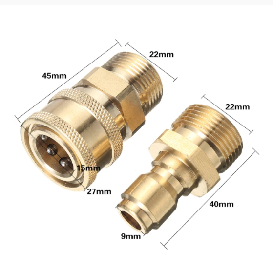 Uso doméstico Adaptador do adaptador Conector rápido para espuma de neve Lance 1/4