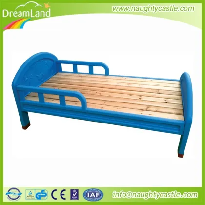 Kindergarten Furniture Pine Wood Single Kids Bed