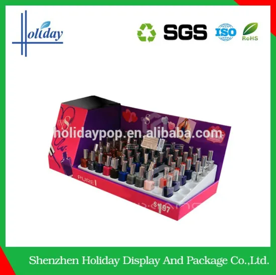 Low Price High Quality Cardboard Paper Cosmetic Display Counter,Cosmetics Counter Display,Makeup Display Counter