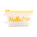 Colorful monogram make up plastic cosmetic bag