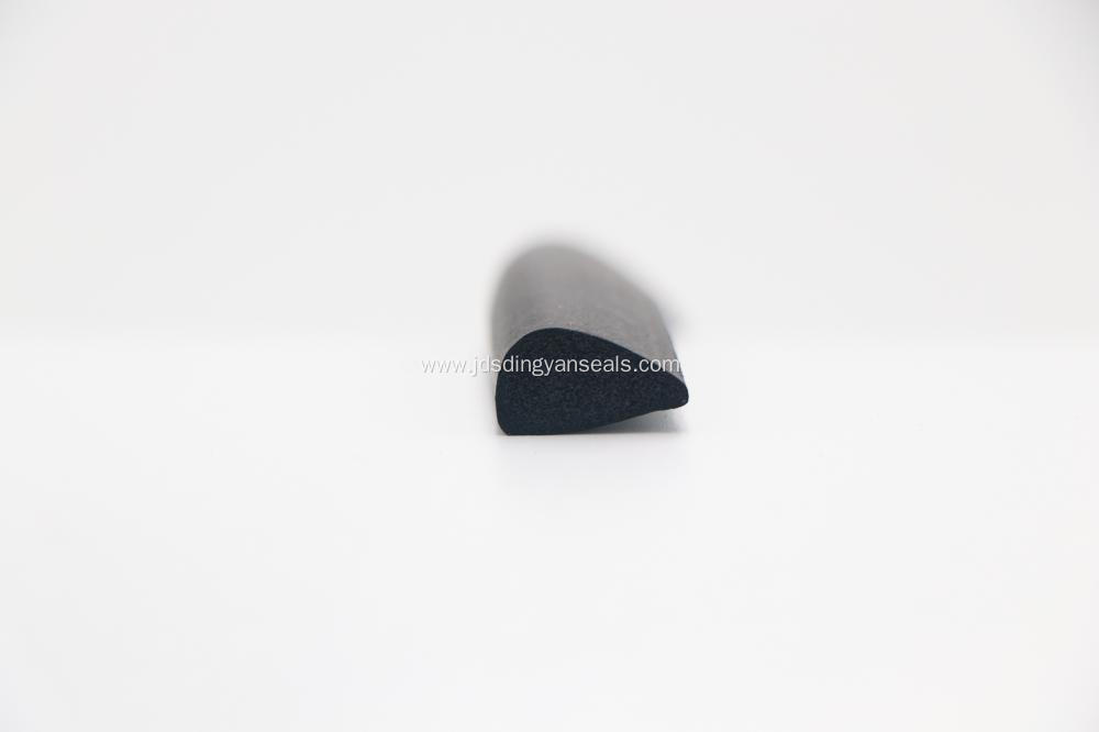 Quarter circle solid core door window rubber seal