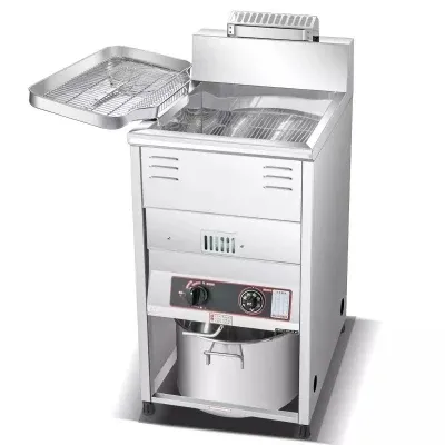 High Quality Stainless Steel Free Standing Gas Fryer for Commercial Kitchen