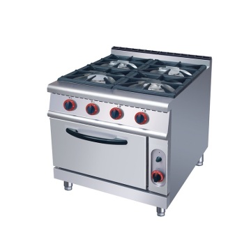 Commercial Multi-Burner Gas Range Stove with Wok Burner and Undershelf Cooktops