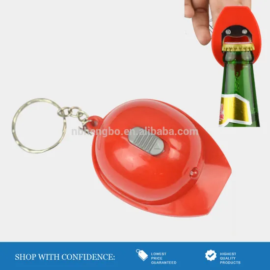 hot sale in US mutifunction bottle opener and led helmet keychain