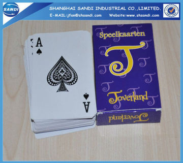 Promotional paper playing cards with top quality
