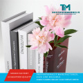 Vaso de livro acrílico elegante com exibição de flores para decoração de casa