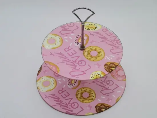 candy circle nut tempered glass cake tray