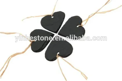 Newly designed eco-friendly slate wedding heart shape napkin rings durable wedding napkin rings