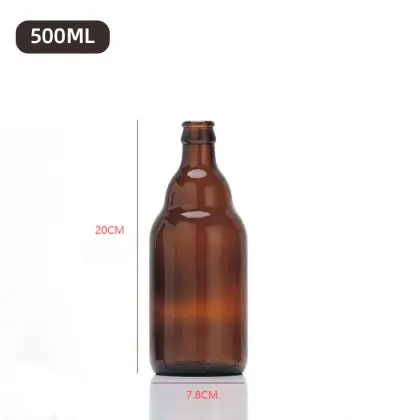 Clear Glass Water Bottles 500 ml - Empty Sparkling Water Bottles for Beverages