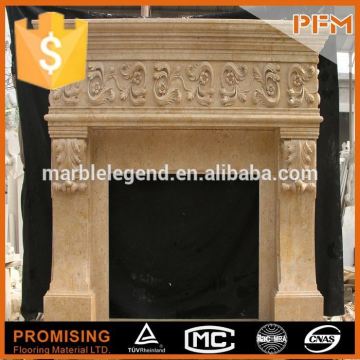 Custom Engineering handcarved marble mantle surround