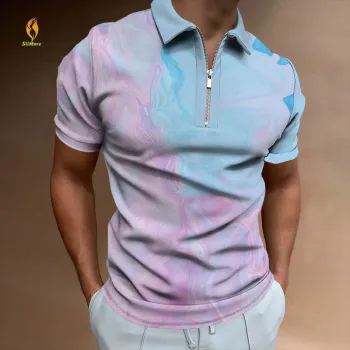 Custom Logo Printing Polyester Polo T-Shirts for Men - S-5XL