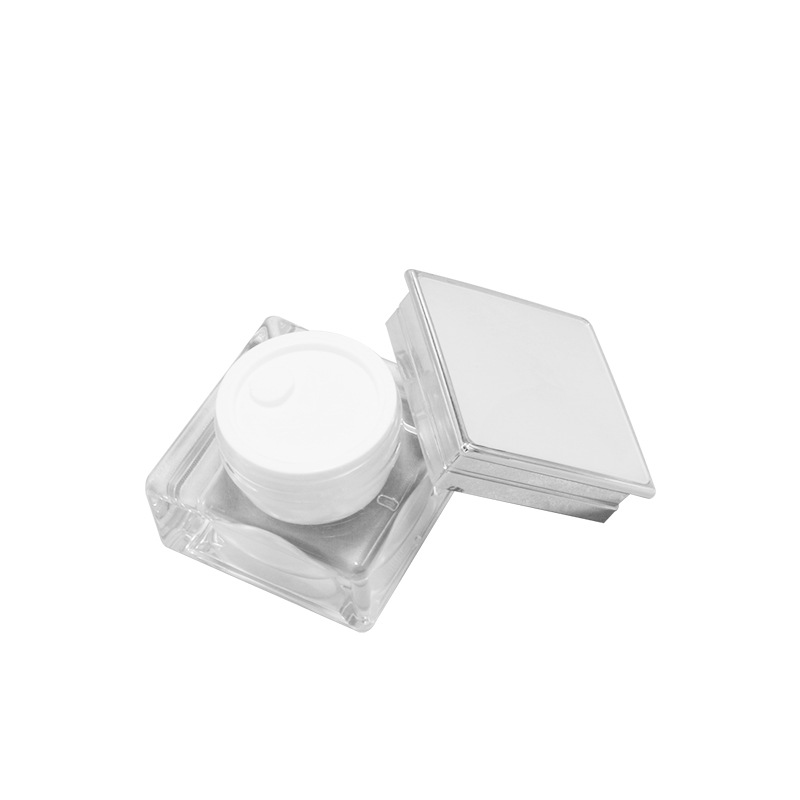 5g Luxury plastic square cosmetic container cream jar