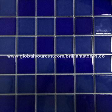 HP08A52 & 21541 Ceramic mosaic Tile for swimming pool, measures 1.9-inch (48x48mm) chip/12x12" sheet