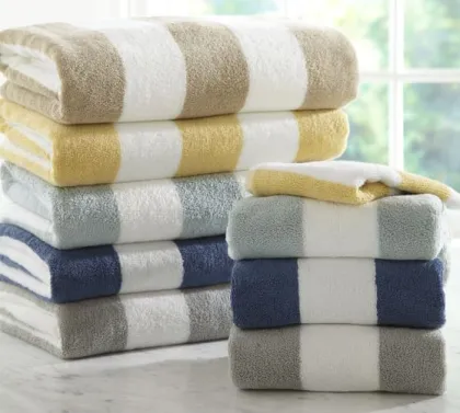 Pure Egyptian Cotton stripe bath towel