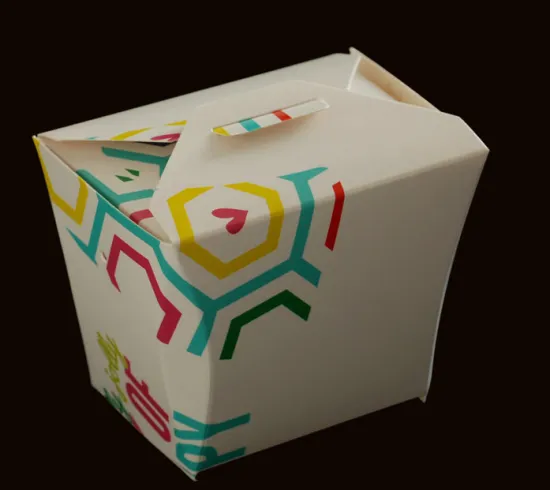 Cardboard folding noodle box