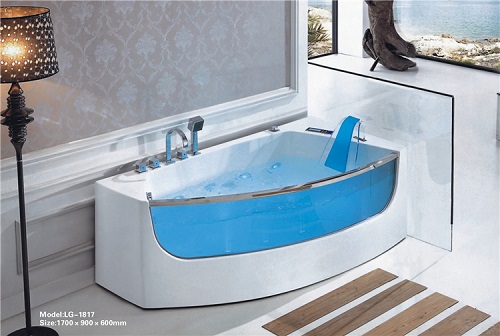 Baignoire de massage Whirlpool Luxury 2 Peron Massage Bathtub avec oreiller