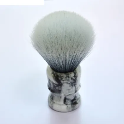 men using shaving set with bursh