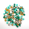 Assorted turquoise christmas plastic beads jewelry making