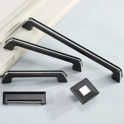 White Gold Black Gold Zinc Alloy Cabinet Pulls