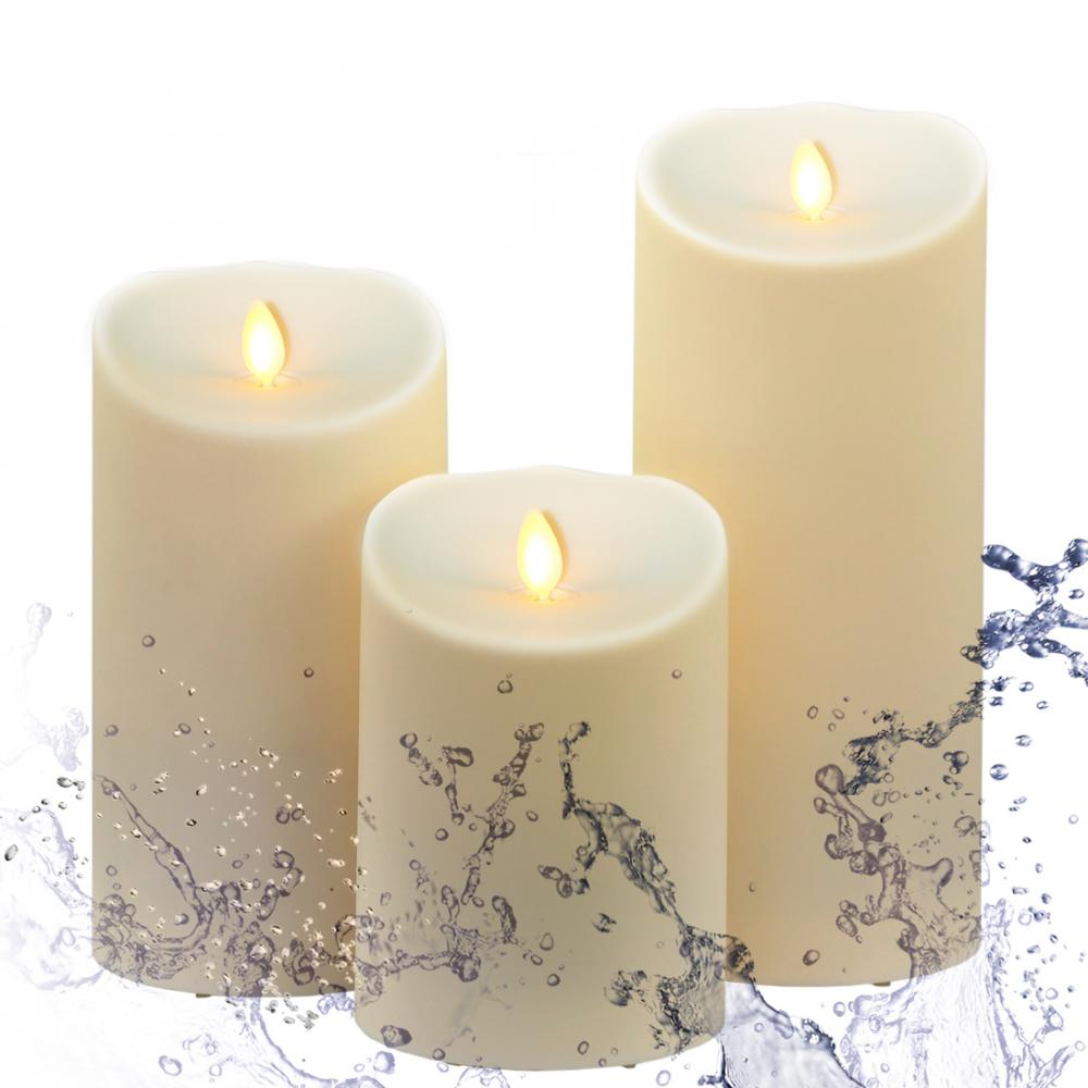 3 упаковки на открытом воздухе светодиодные свечи с таймером