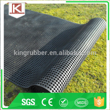 Anti-slip Black Rubber Mat Roll with Holes,1.83m wide flooring