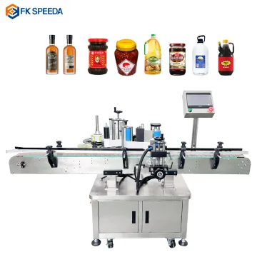 FK705 Automatic Sticker Pasting and Round Container Labeling Machine with Injekt Date