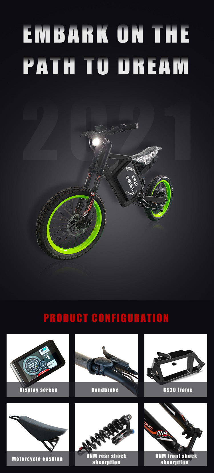 CS20 ebike off-road motorcycle